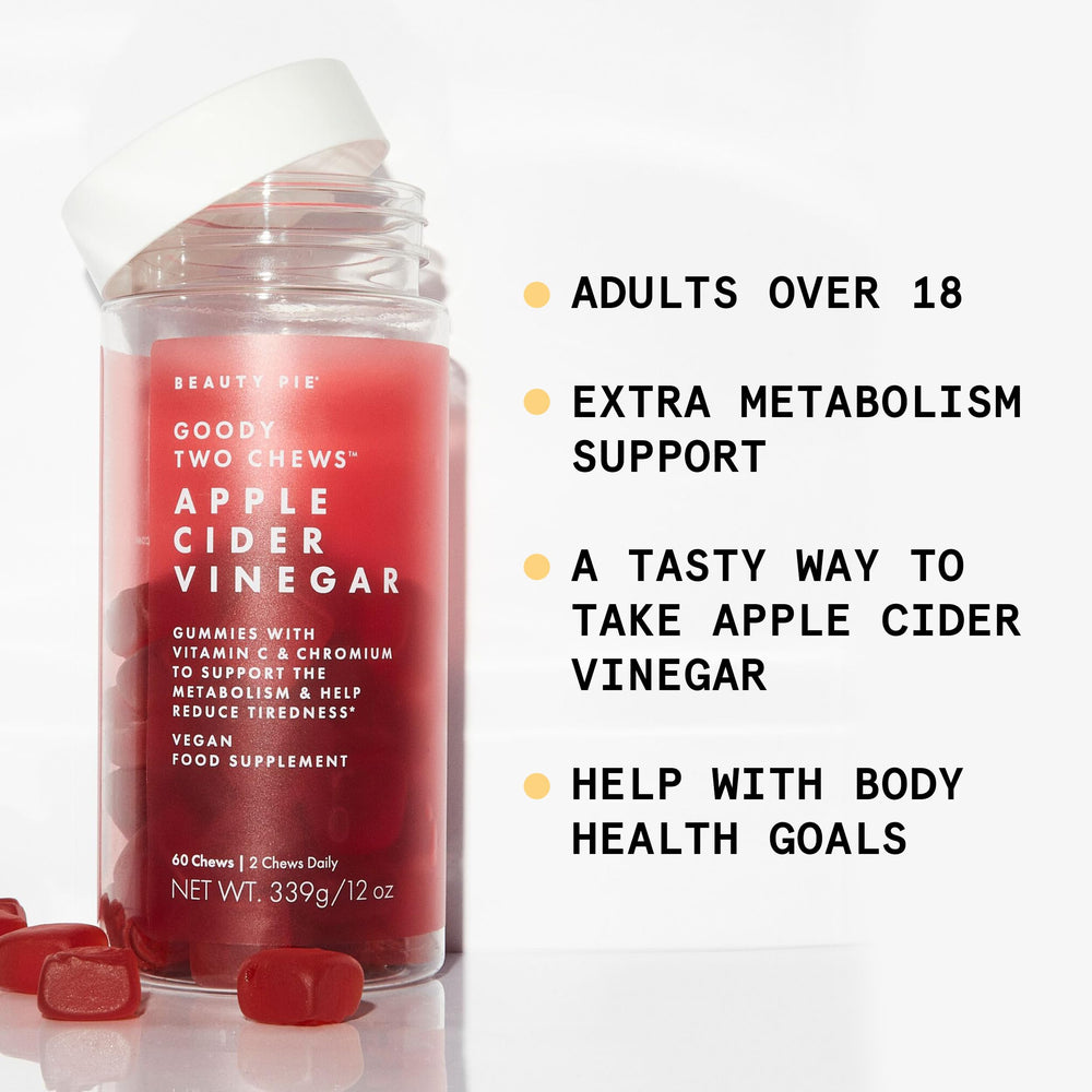 Beauty Pie Goody Two Chews bottle stored in a cool dark place to help keep freshness