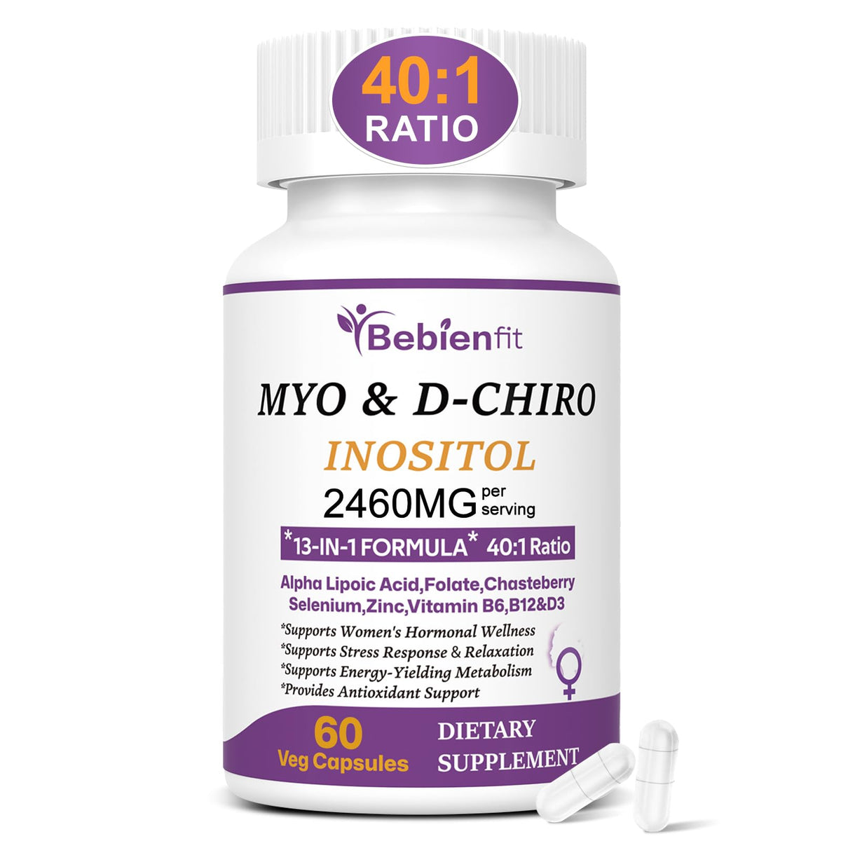 Bebien fit 13in1 bottle front showing daily-use supplement for women