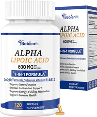 Bebien fit Alpha Lipoic Acid 600mg + CoQ10 capsules for nerve support and energy