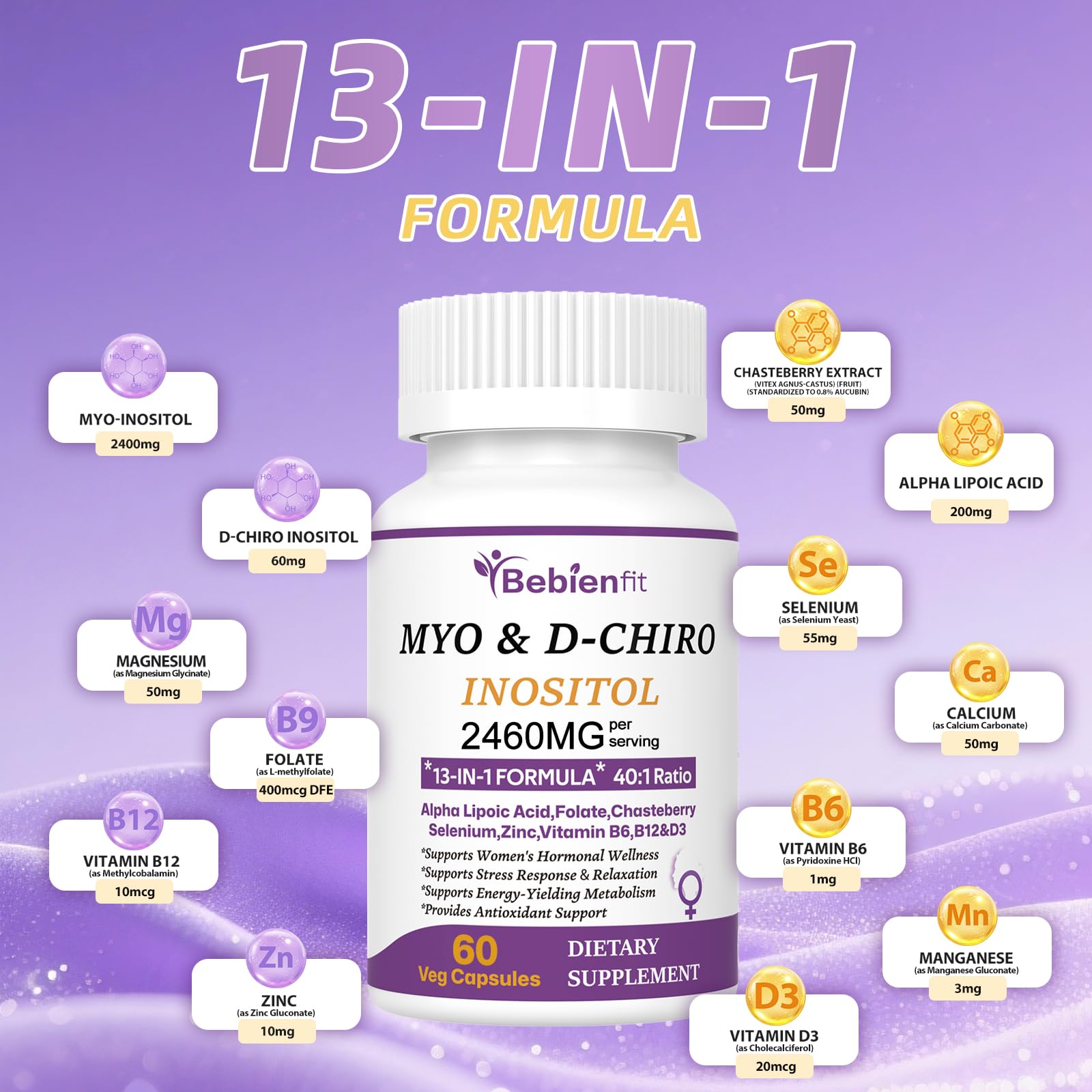 Bebien fit minerals selenium manganese zinc for immune and metabolism support