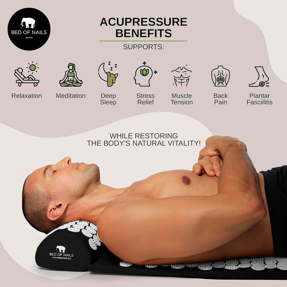 Bed of Nails drawstring bag included for travel storage