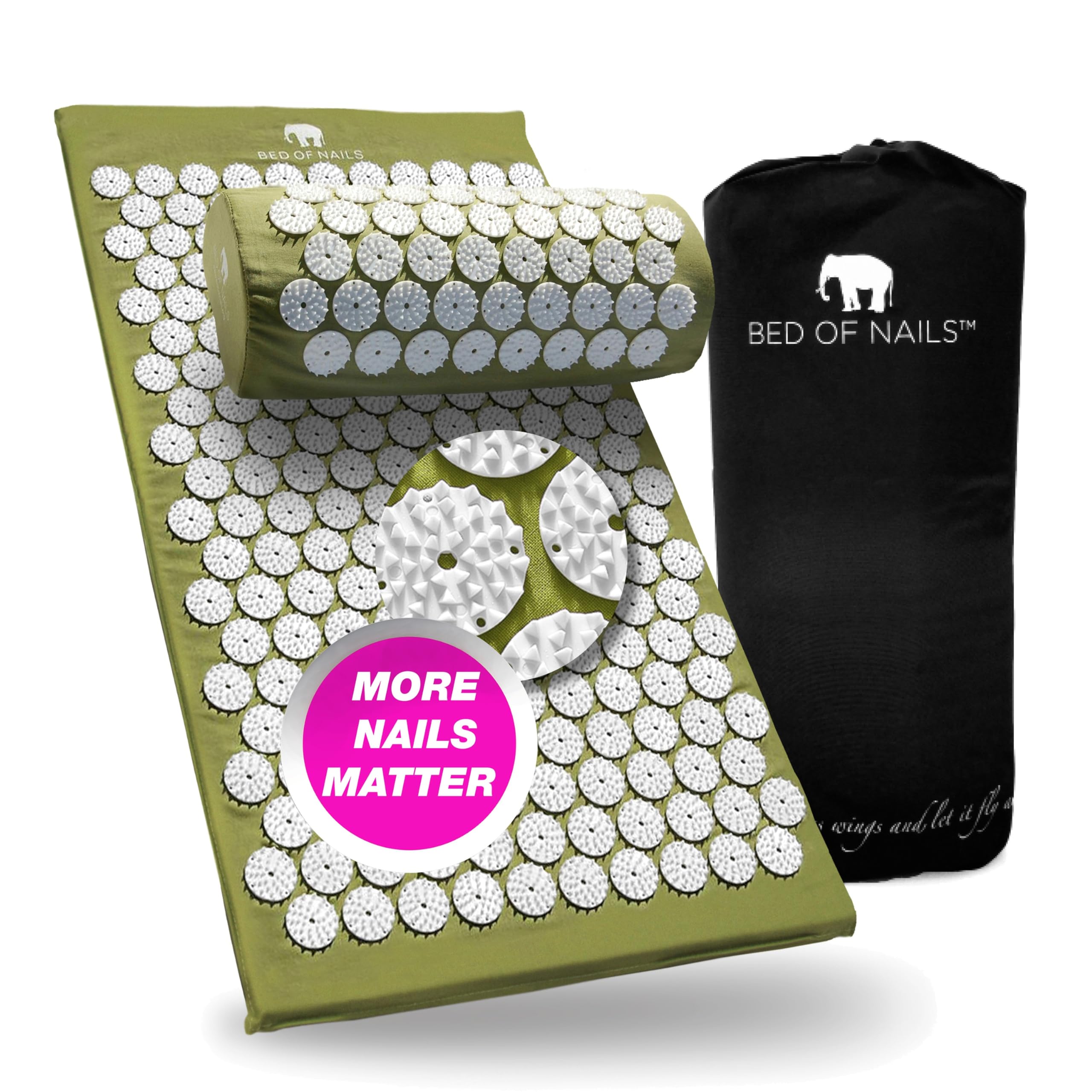Bed of Nails original acupressure mat top view for deep relaxation and energy boost