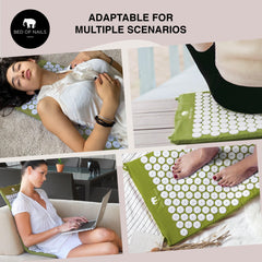 Bed of Nails original acupressure pillow green close-up for targeted relief