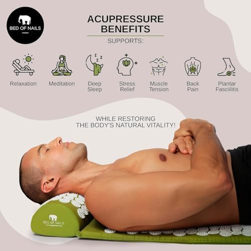 Bed of Nails pillow travel use demonstrates portability and on-the-go relief