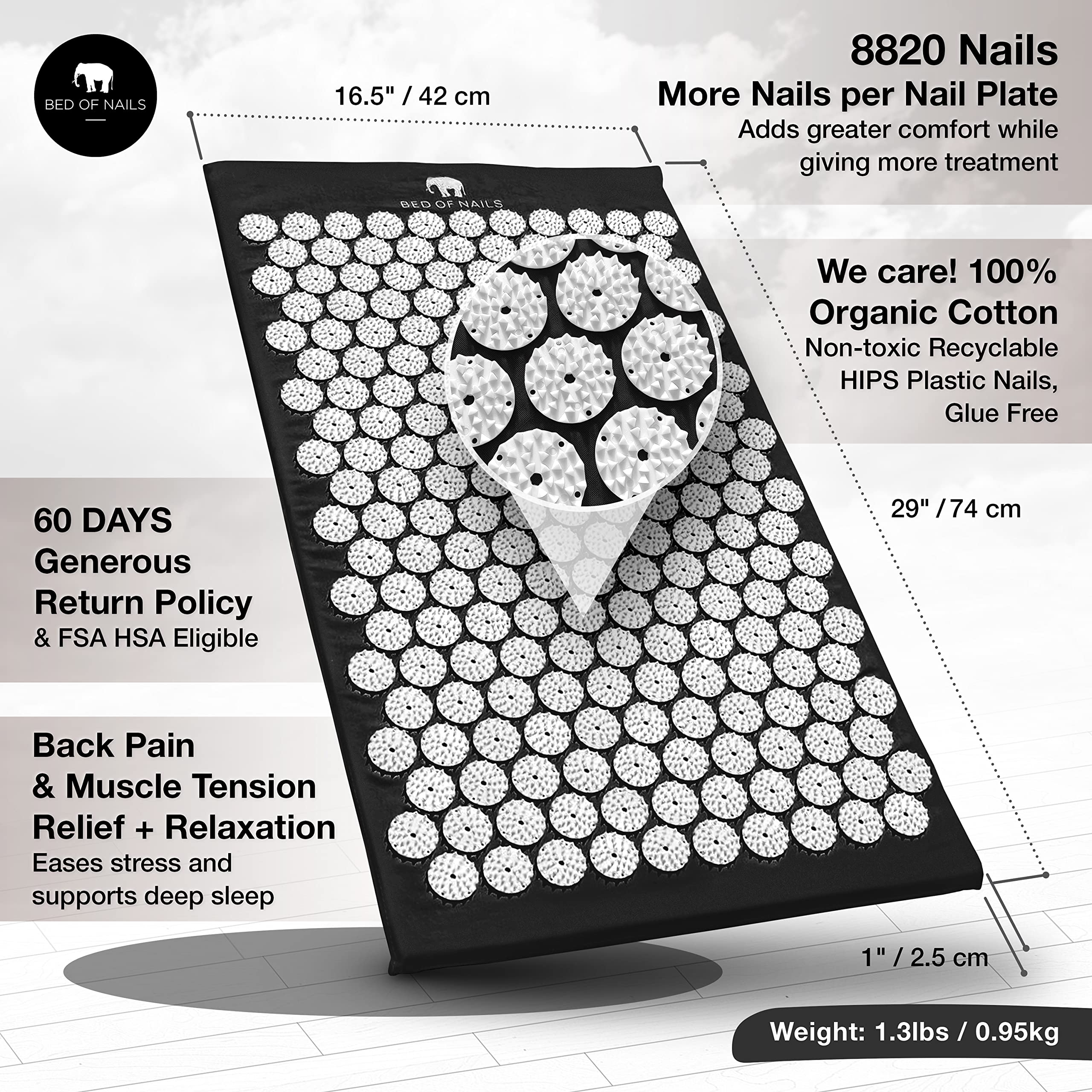 Bed of Nails in living room for couch-use and relaxation after work