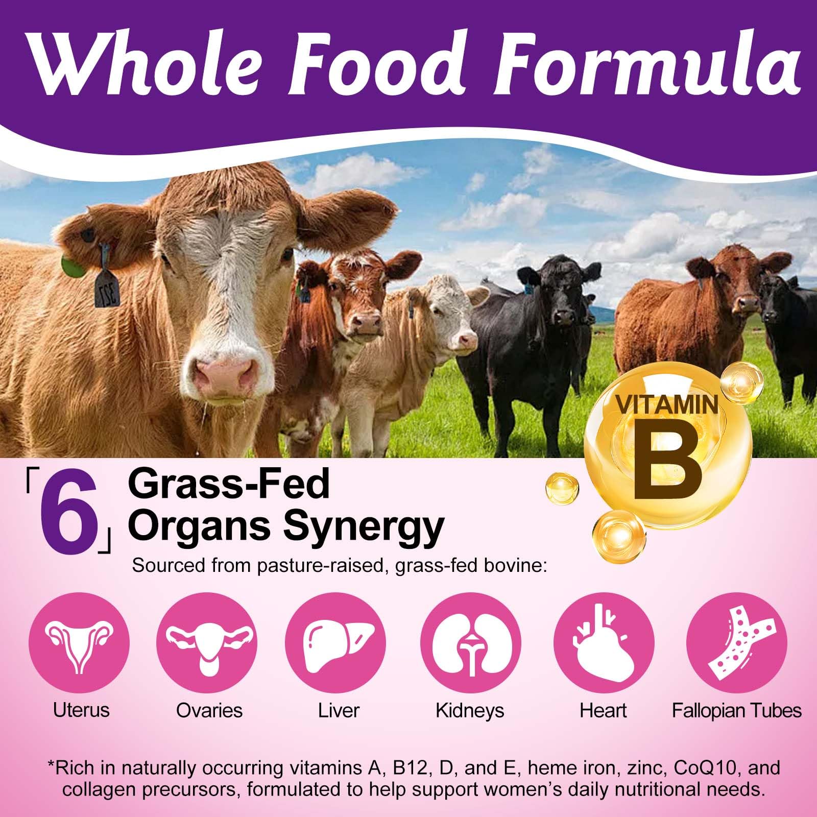 Beef Organ for Women uterine tissue visuals convey holistic nourishment.