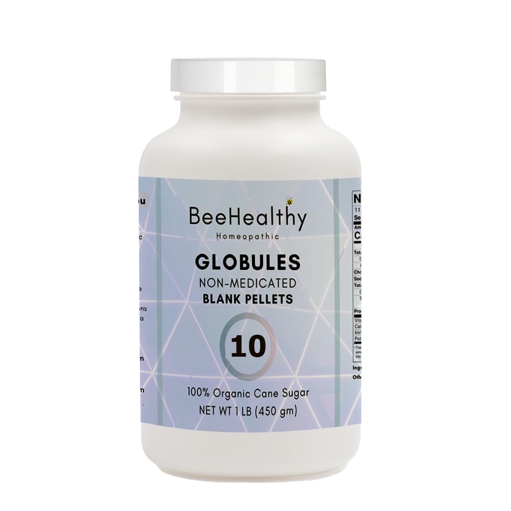 BeeHealthy globules blank pellets — milky white, round, ideal for homeopathic liquids and precise dilutions.