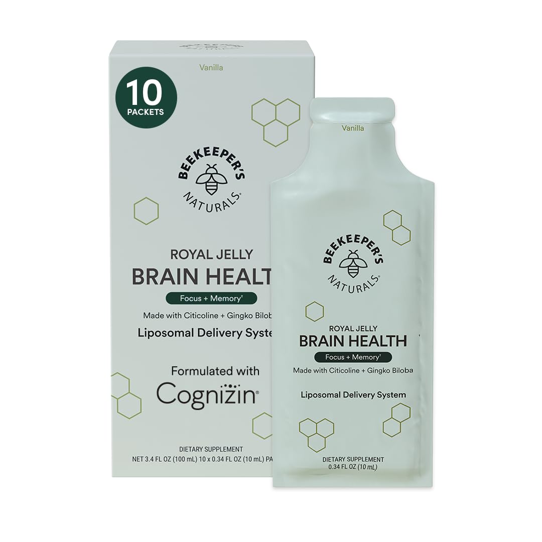 Beekeeper's Naturals vanilla brain nootropic bottle for daily focus