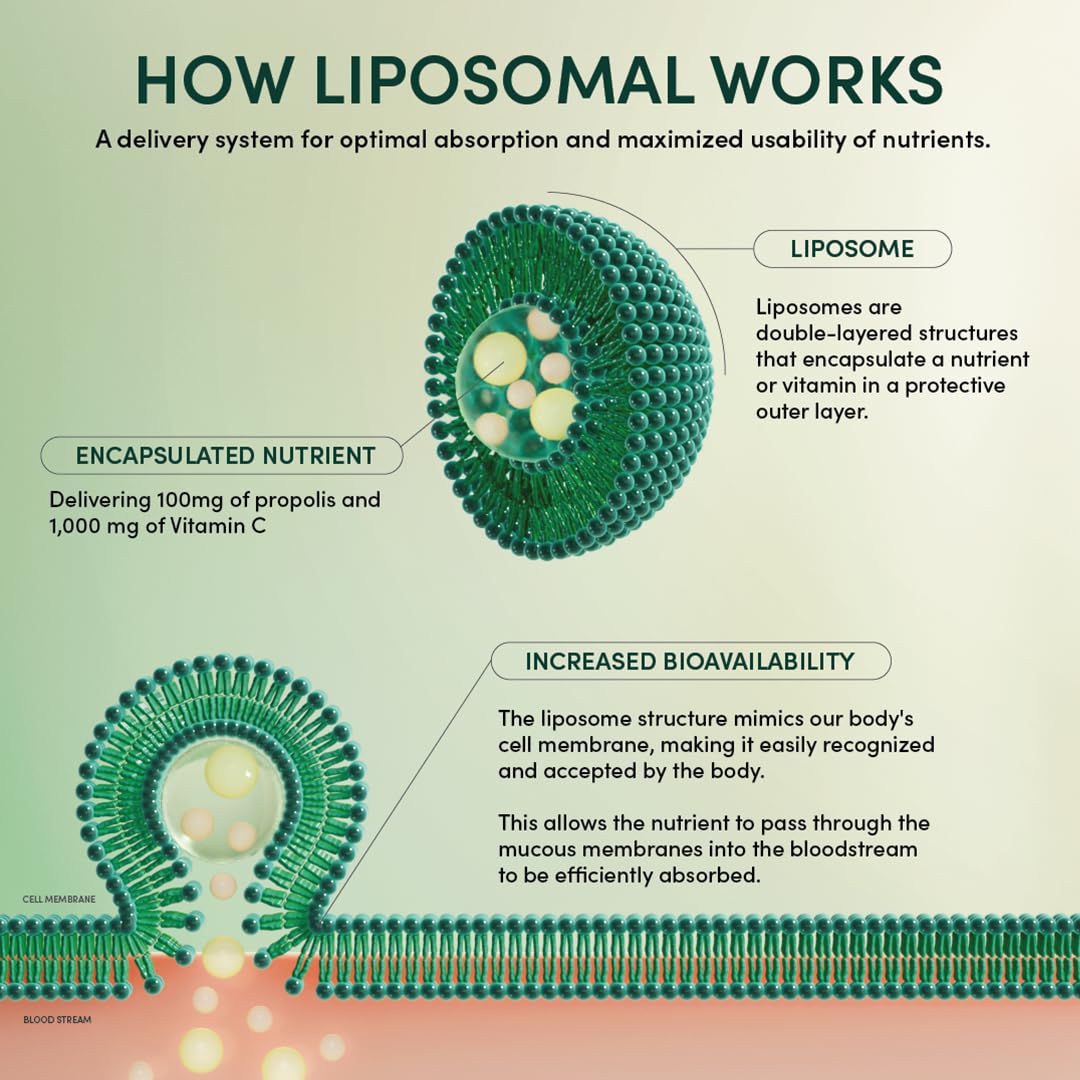 Beekeeper's Naturals liposomal delivery packets close-up