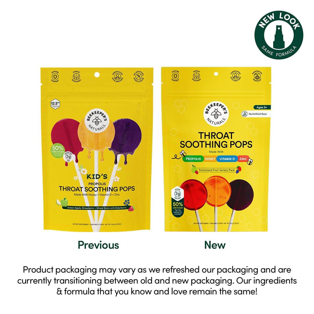 Beekeeper's Naturals lollipops with Vitamin D and Zinc support daily wellness.