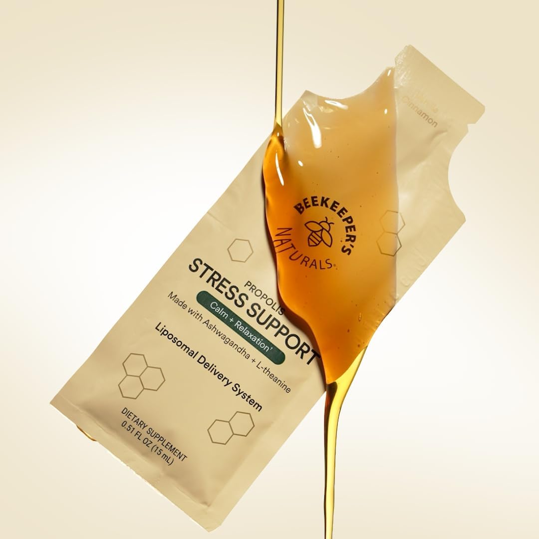 Beekeeper's Naturals L-Theanine capsules with aroma-free calm support.