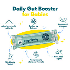 BeginHealth BeginBaby formula preparation with powder and warm water.