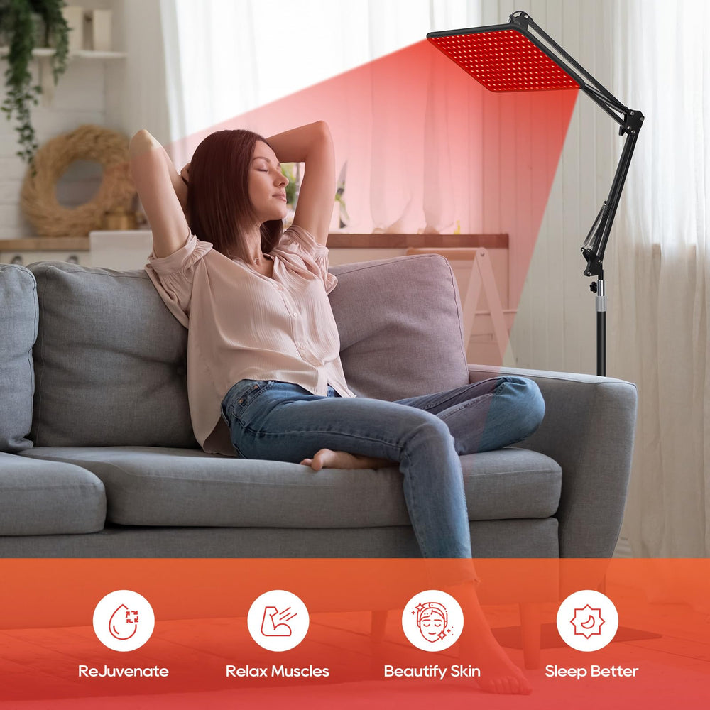 BEICHEN red light home setup image shows convenient home care routine