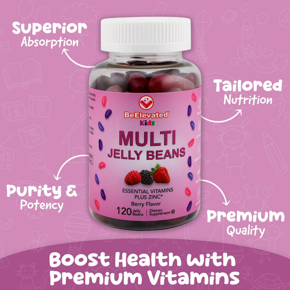 BeElevated kids chewable vitamins berry gummies for a kid-friendly daily wellness routine
