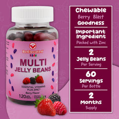 BeElevated vegetarian-friendly kids vitamins presented as berry gummies