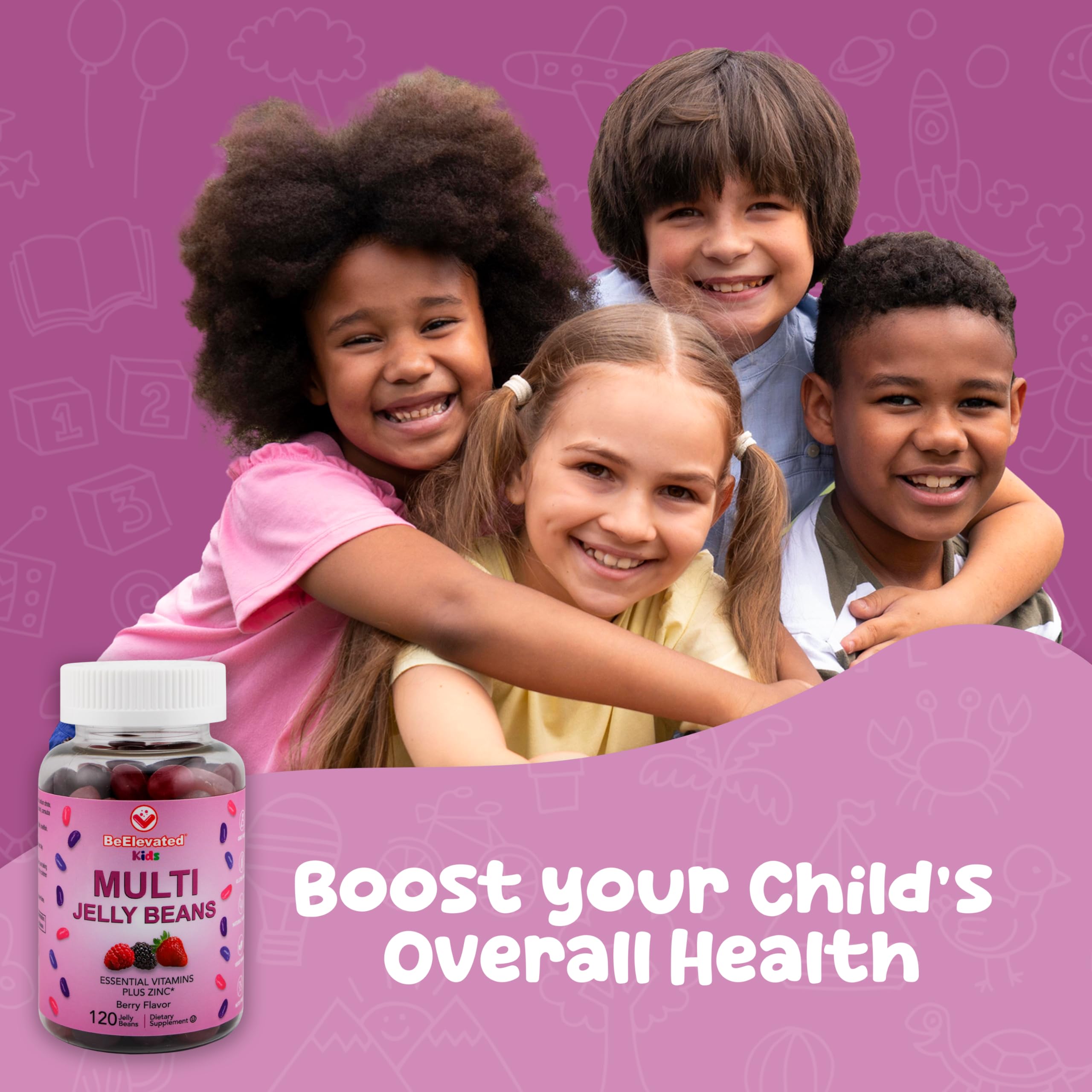 BeElevated zinc immune-support gummies designed for kids and daily use