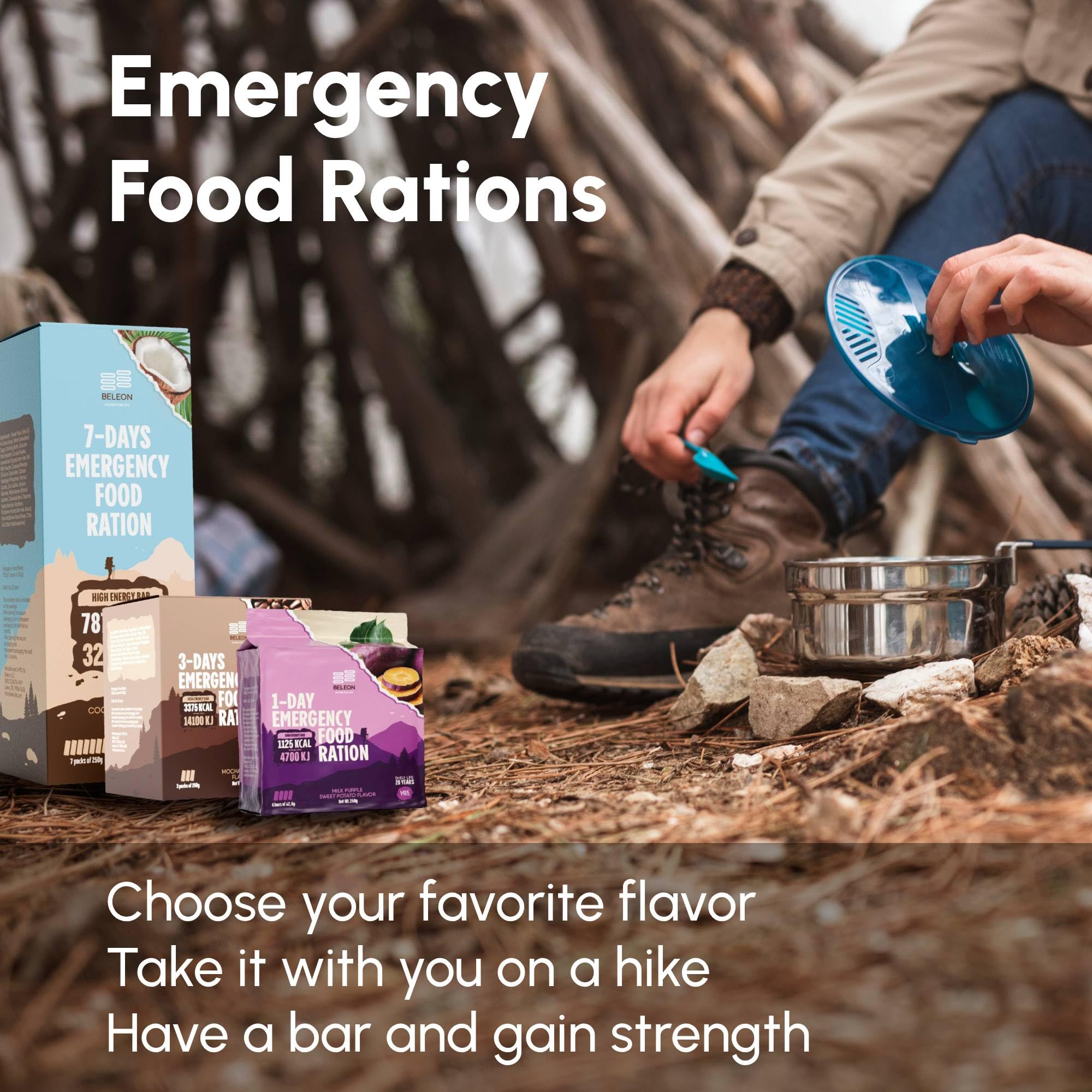 Beleon ration storage in dry, dark places preserves freshness.