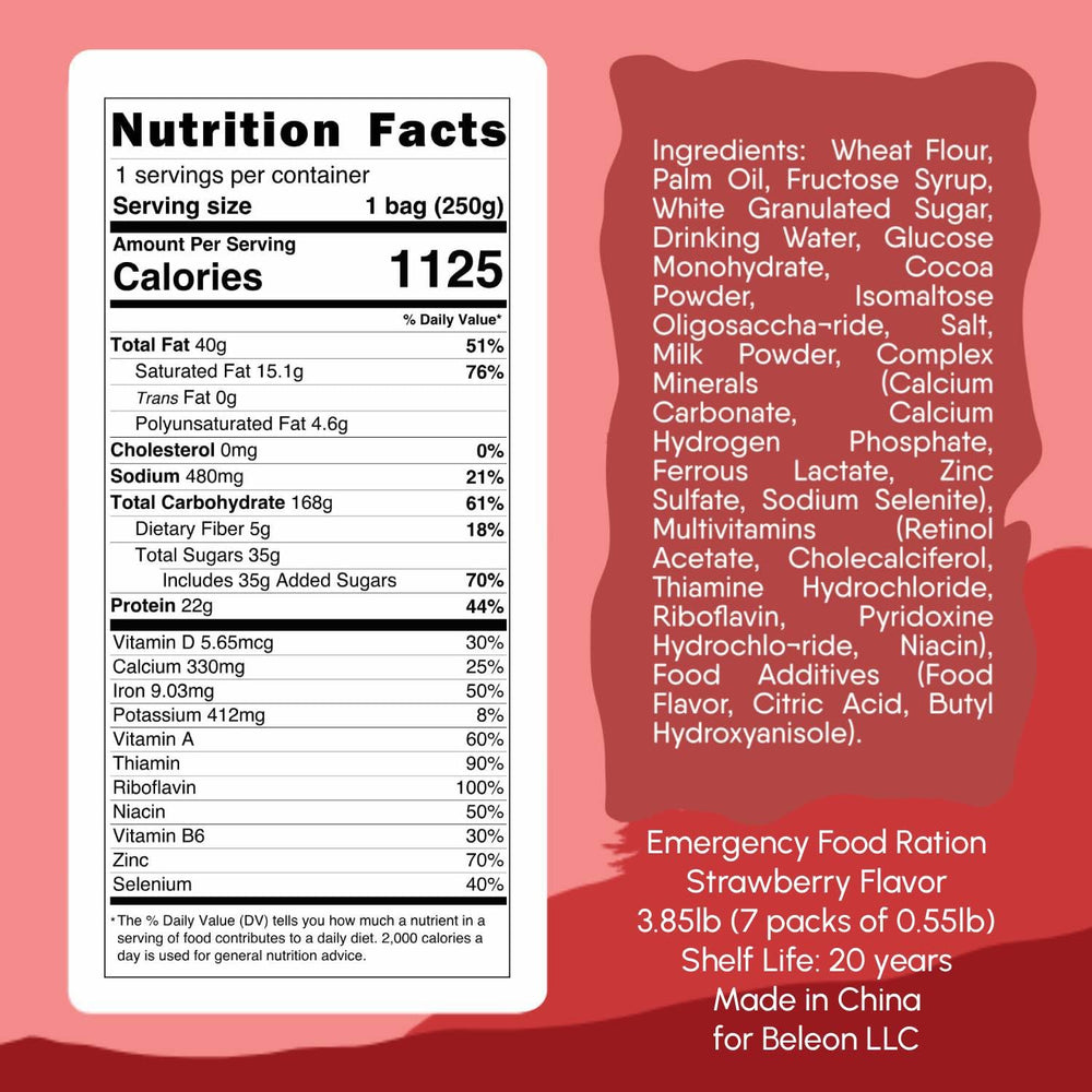 Beleon Survival Ration biscuit blocks ready to fuel quick outdoor energy.