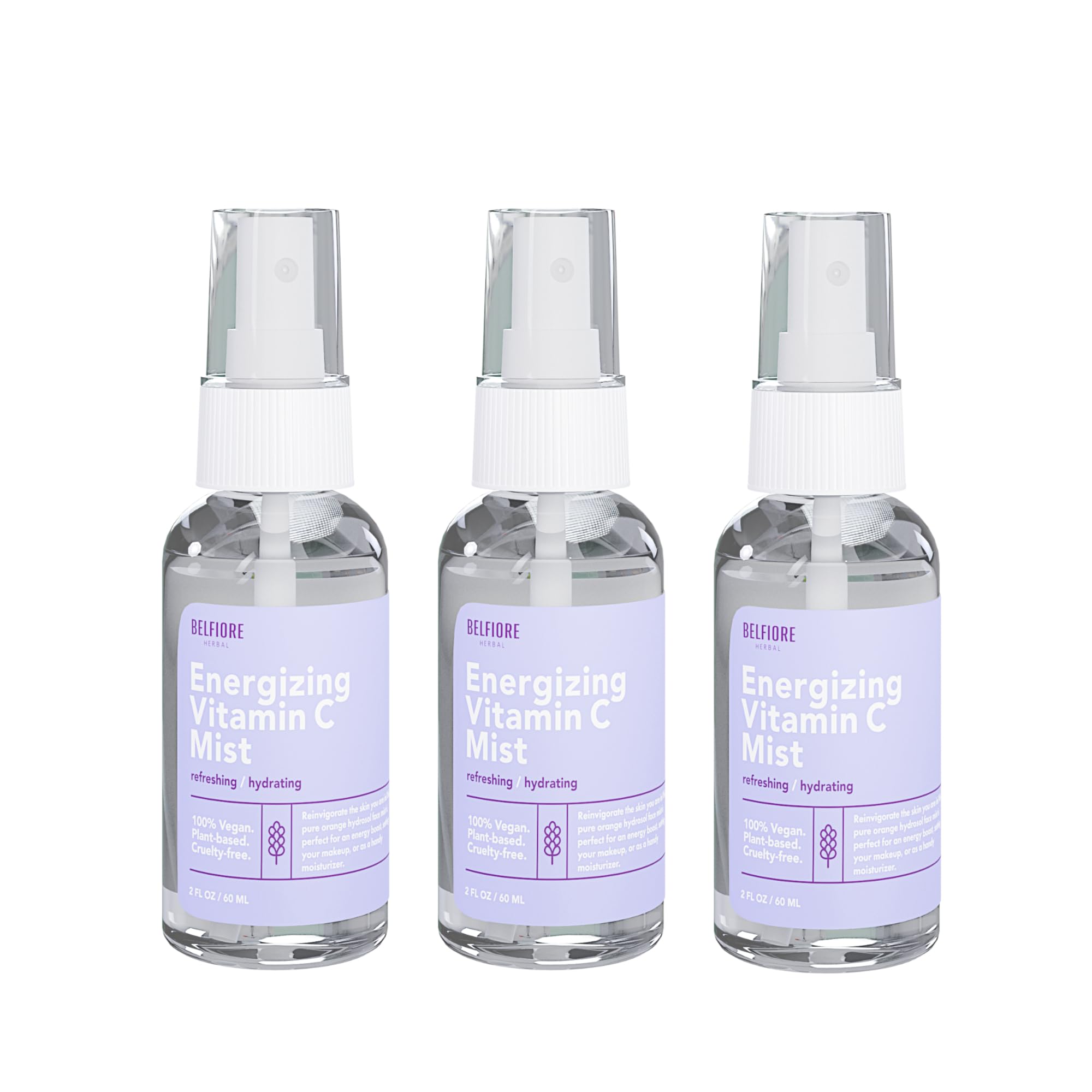 Belfiore Herbal Vitamin C Mist Set bottle-front view for radiant hydration.