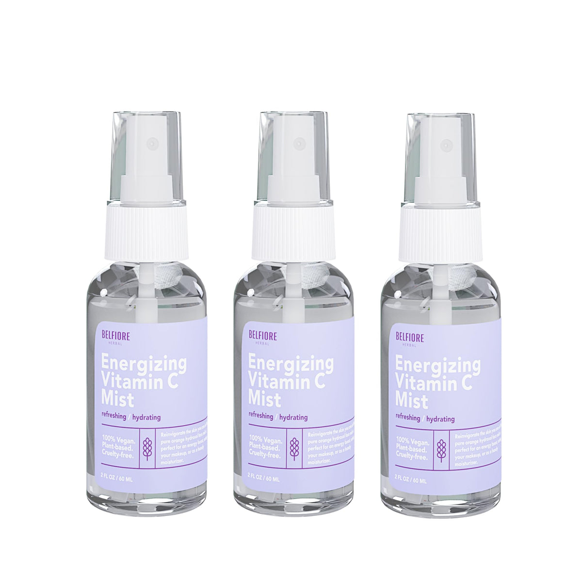 Belfiore Herbal Vitamin C Mist Set bottle-front view for radiant hydration.