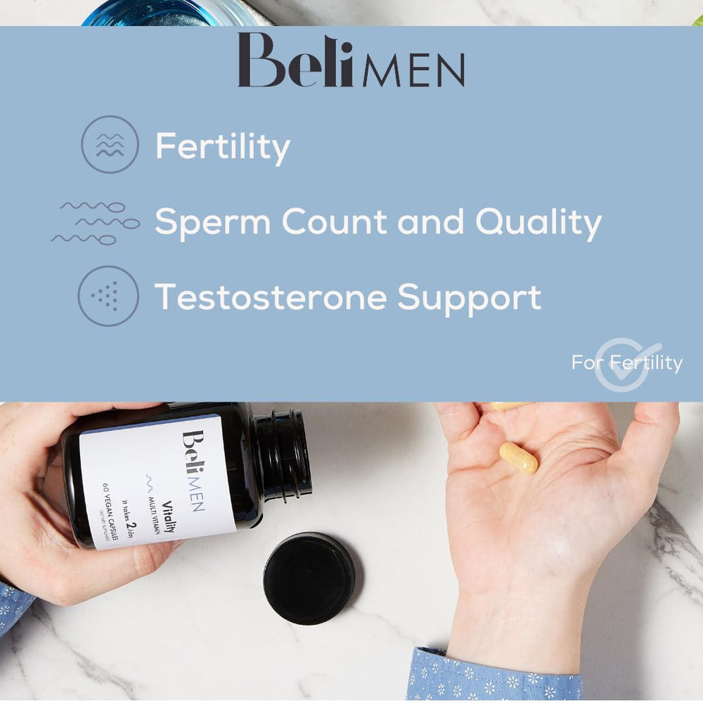 Fertility planning concept showing hopeful couple and wellness focus.