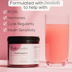 Beli ingredients close-up emphasizing antioxidants for egg quality support.