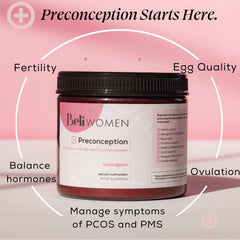 Beli measuring scoop with berry powder highlights easy daily intake.