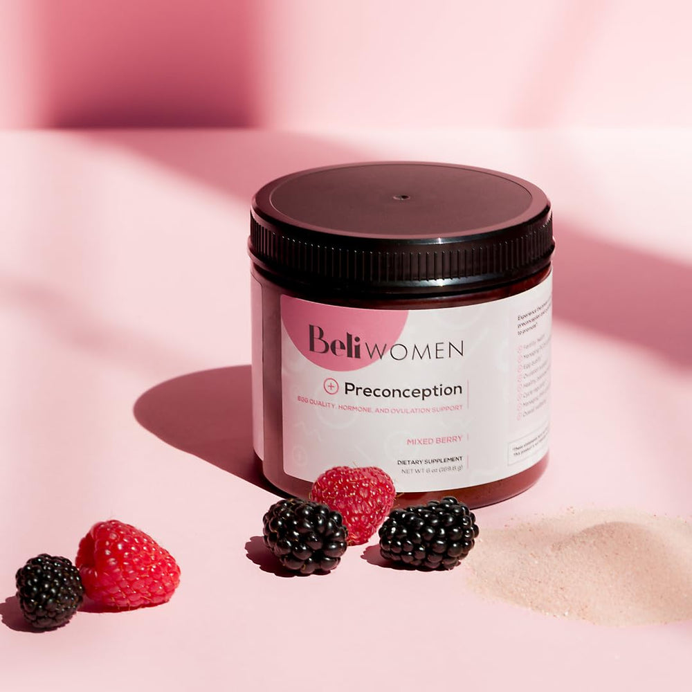 Beli supplement spoon with powder for convenient daily use.