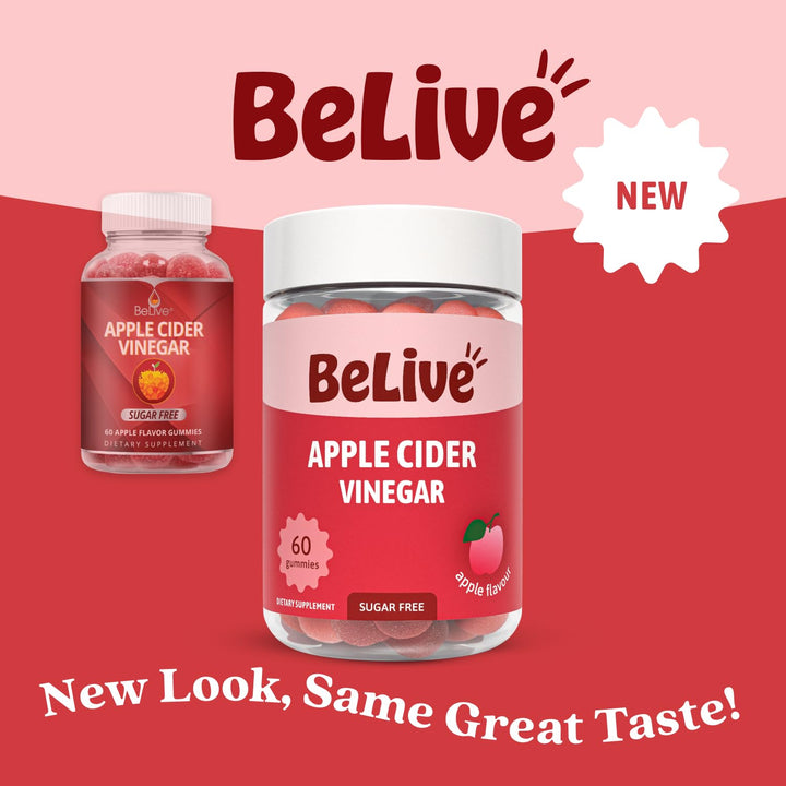 BeLive ACV Gummies dos gomitas equivalen a una dosis, práctica y rápida.