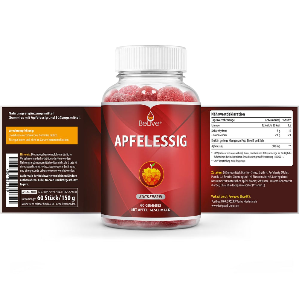 BeLive ACV Gummies packaging shows clear ingredients and labeling.