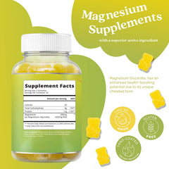 BeLive magnesium glycinate bottle label highlights gentle absorption.