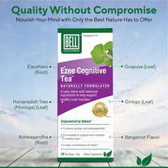 Bell Ezee Cognitive Tea herbal mix with spoon