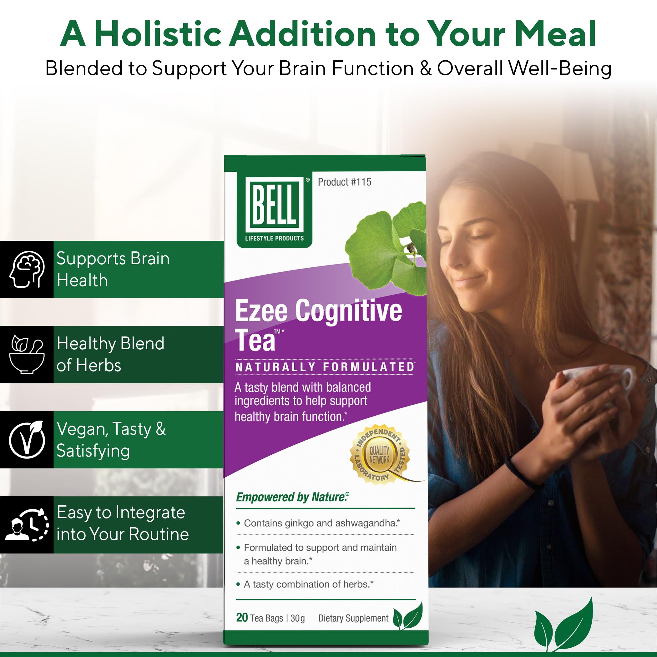 Bell Ezee Cognitive Tea steeping in teapot for a mindful break