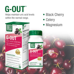 Bell G-Out capsules closeup, featuring natural black cherry and celery seed