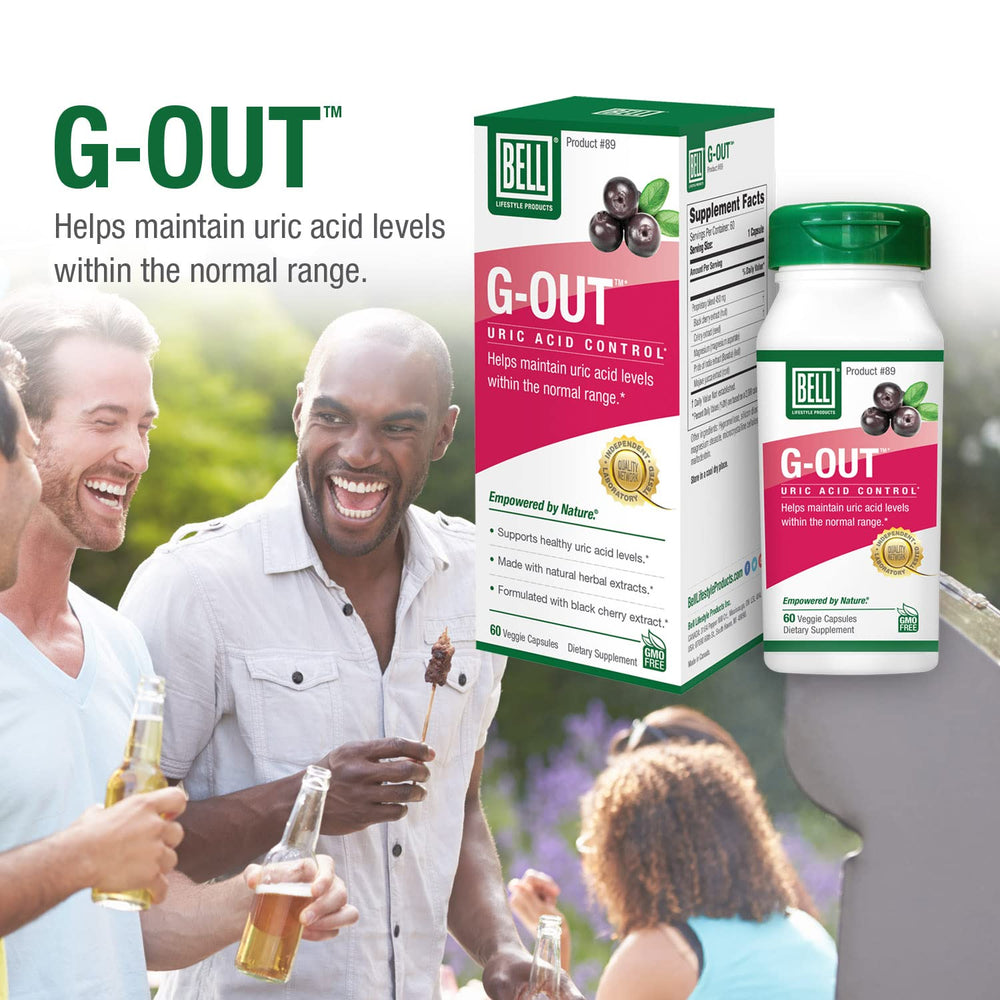 Bell G-Out label closeup shows transparent ingredients list