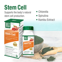 Green ingredient blend highlights Bell Stem Cell’s antioxidant-rich formula.