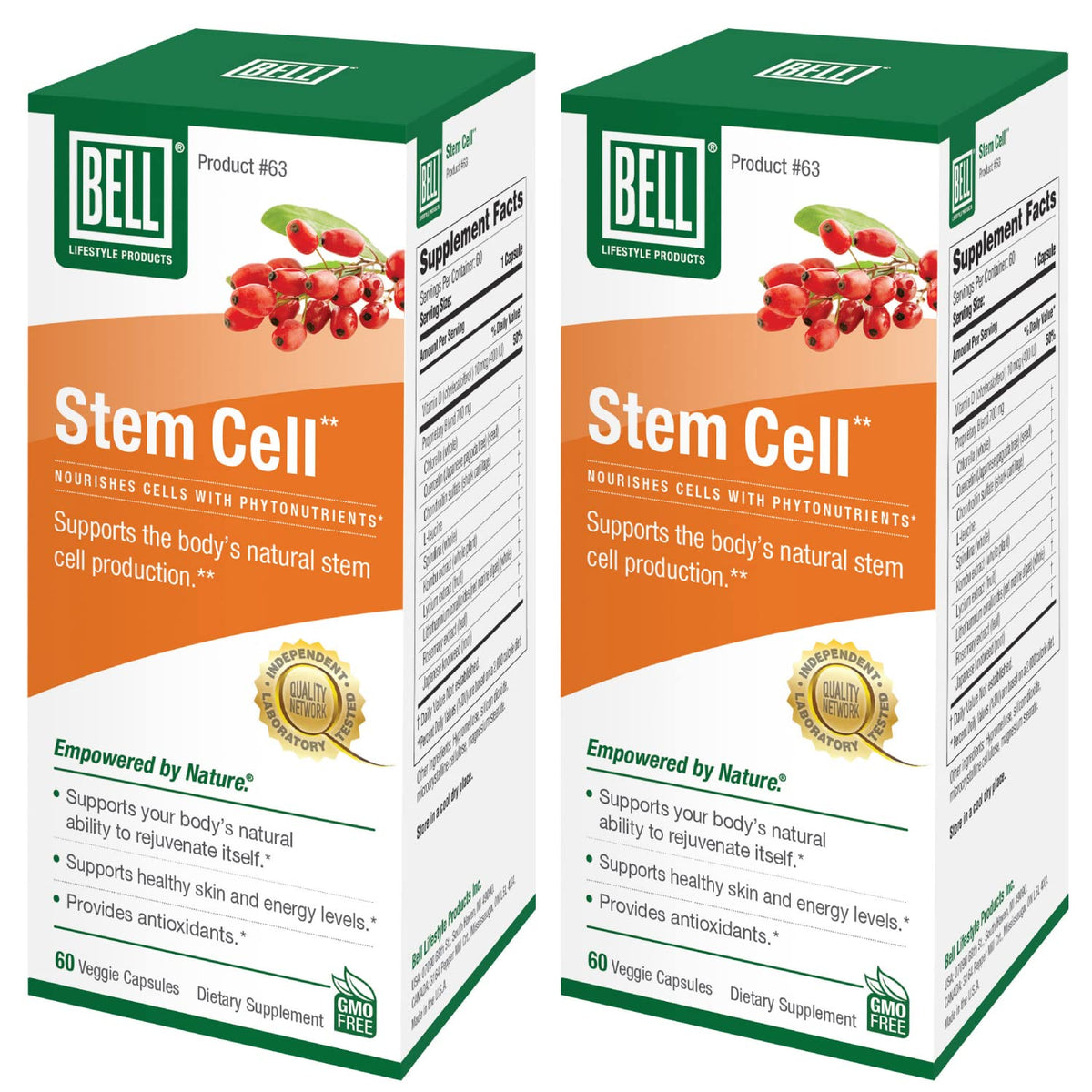 Bell Stem Cell Supplements bottle for daily wellness and renewal.