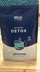 Bella All Natural Extreme Detox Tea in a brewed cup, inviting a refreshing daily self-care moment.