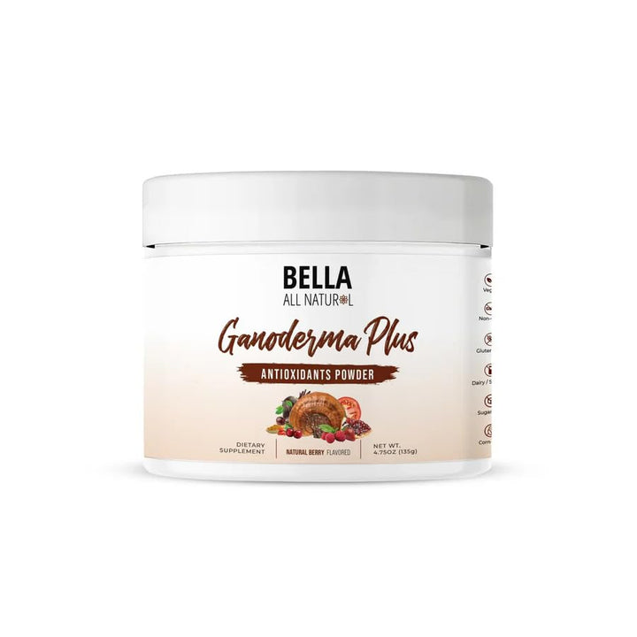 Bella All Natural Ganoderma bottle shot for daily wellness exploration