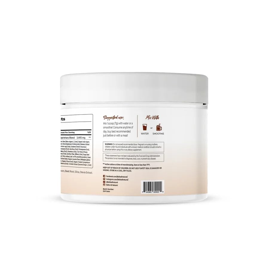 Bella All Natural Ganoderma on a clean table suggesting a daily ritual