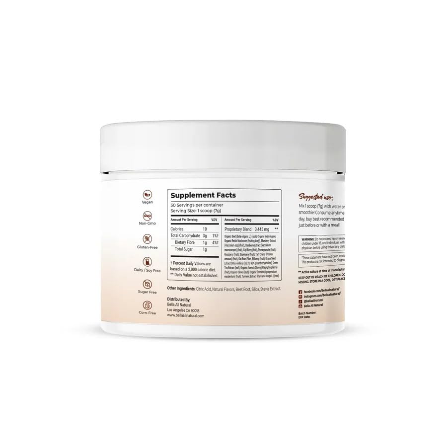 Bella All Natural Ganoderma spoon-dispense close-up for easy serving