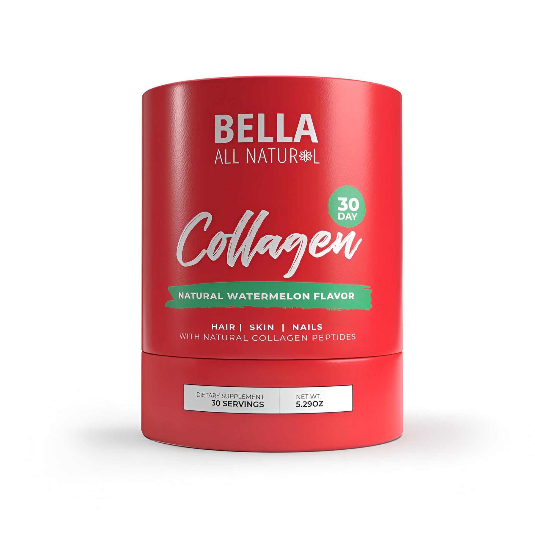 Bella All Natural scoop rests beside the tub for convenient daily use.