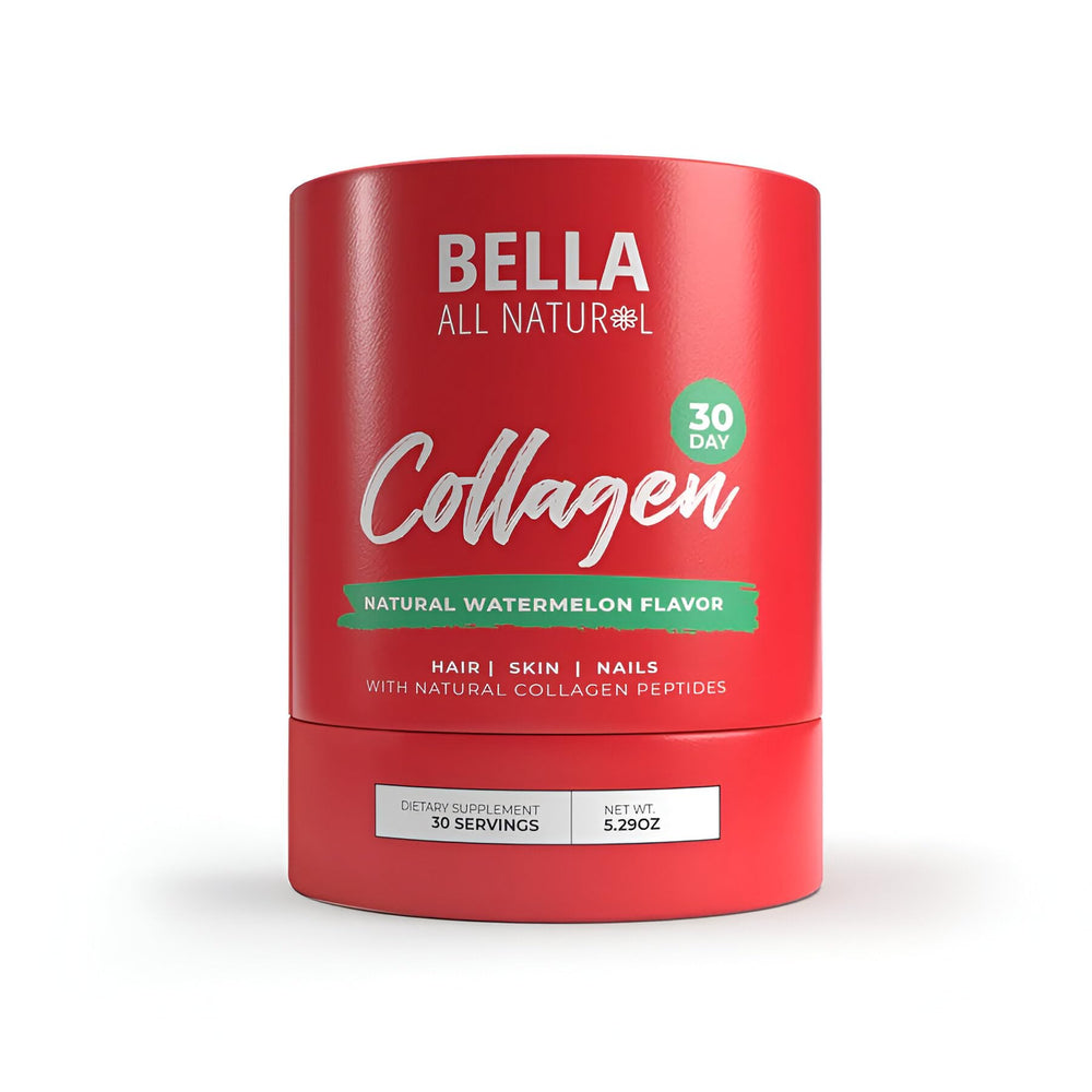 Bella All Natural scoop rests beside the tub for convenient daily use.