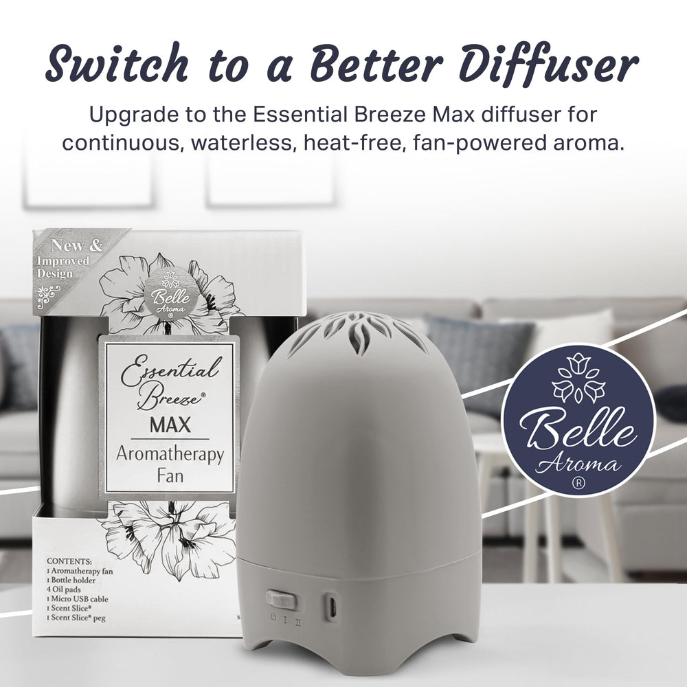 Belle Aroma Essential Breeze Max 30-day fragrance delivers long-lasting scent without water