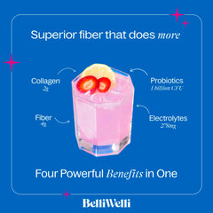 Belli Welli fiber powder dissolves quickly in water for a smooth daily routine