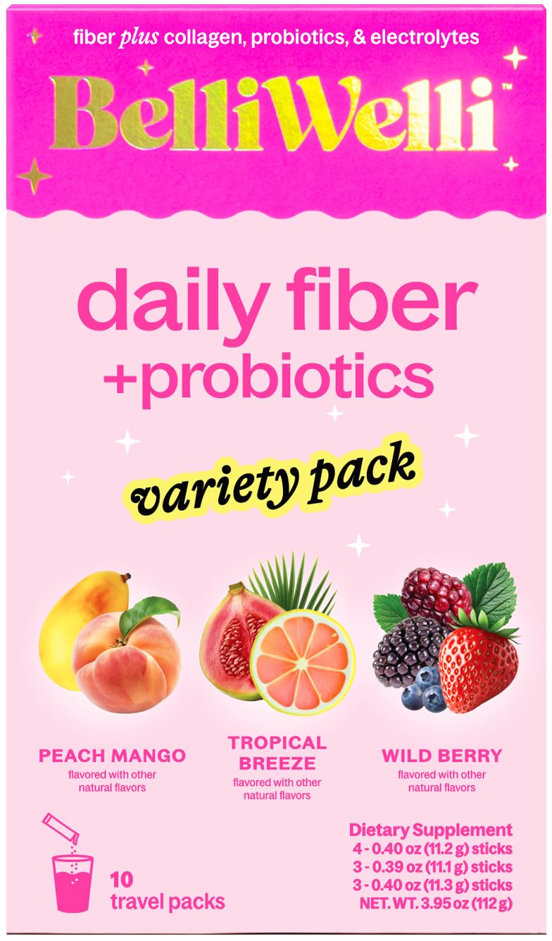 Belli Welli fiber stickpack for on-the-go digestive support and easy hydration.