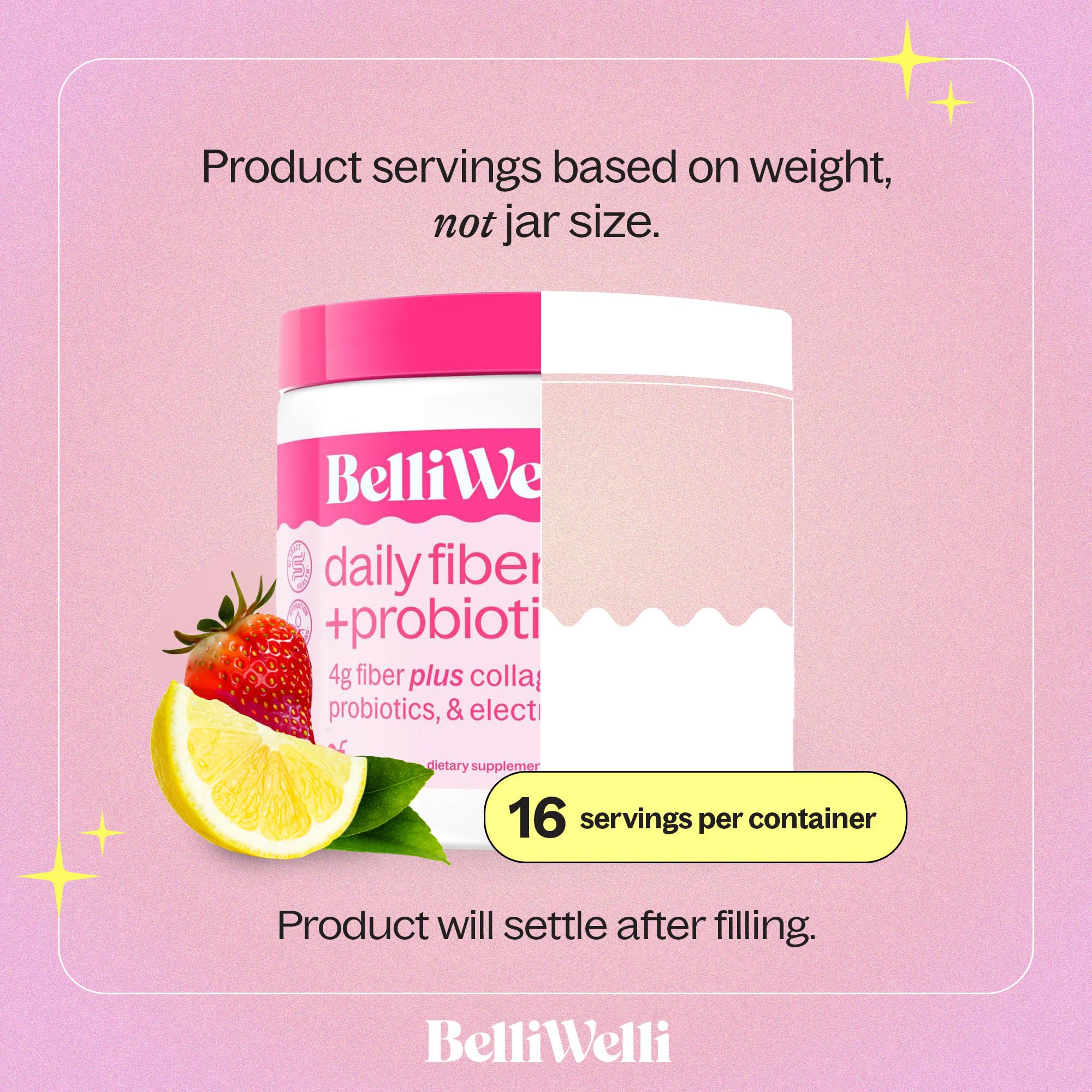 Belli Welli organic acacia fiber ingredients highlight natural prebiotic source