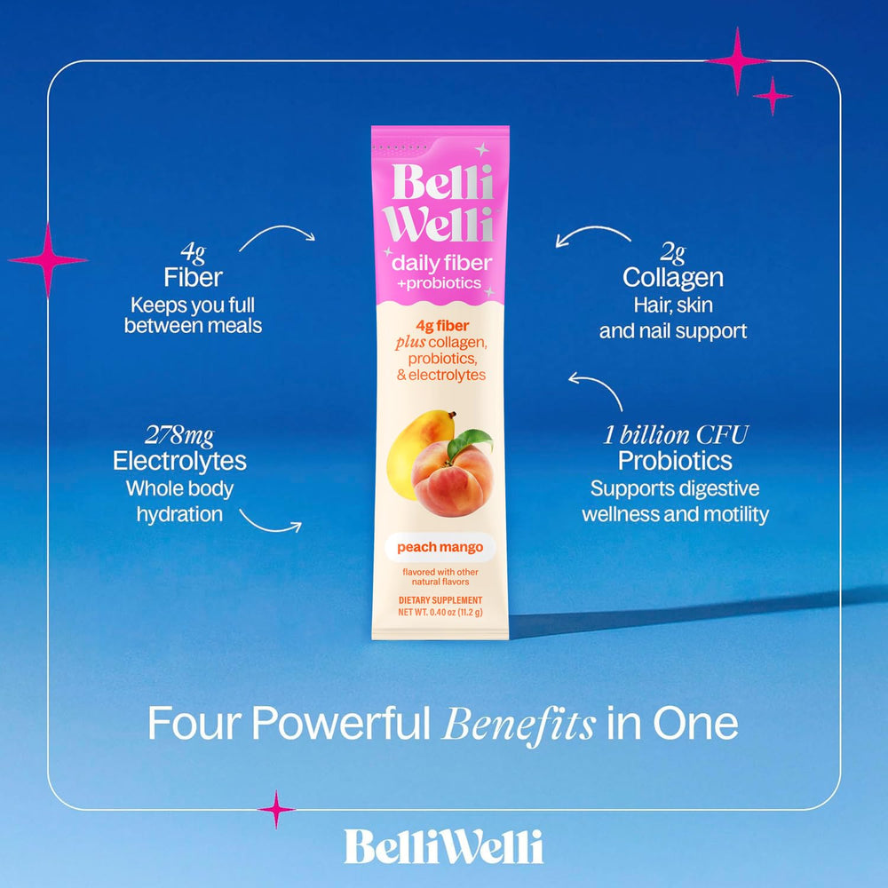 Belli Welli probiotic-collagen-electrolyte packets for daily gut support