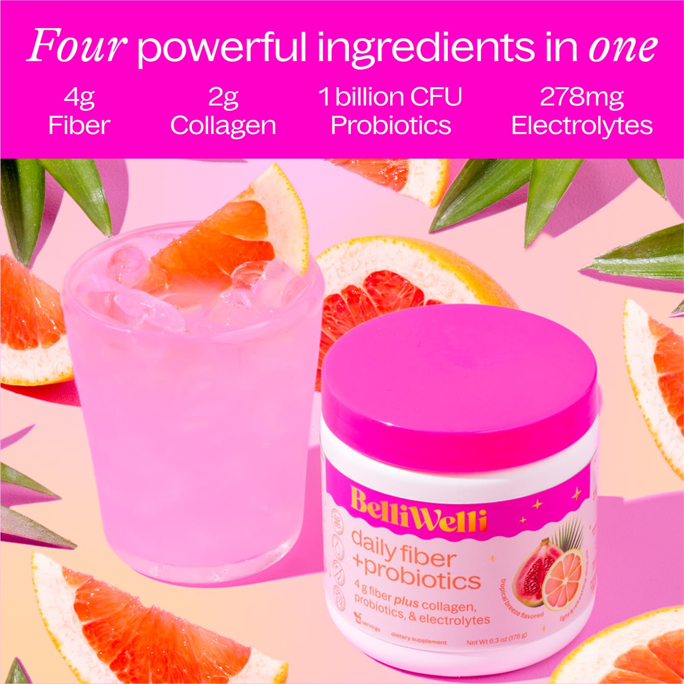 Belli Welli fiber powder tub lid closed for tidy daily use