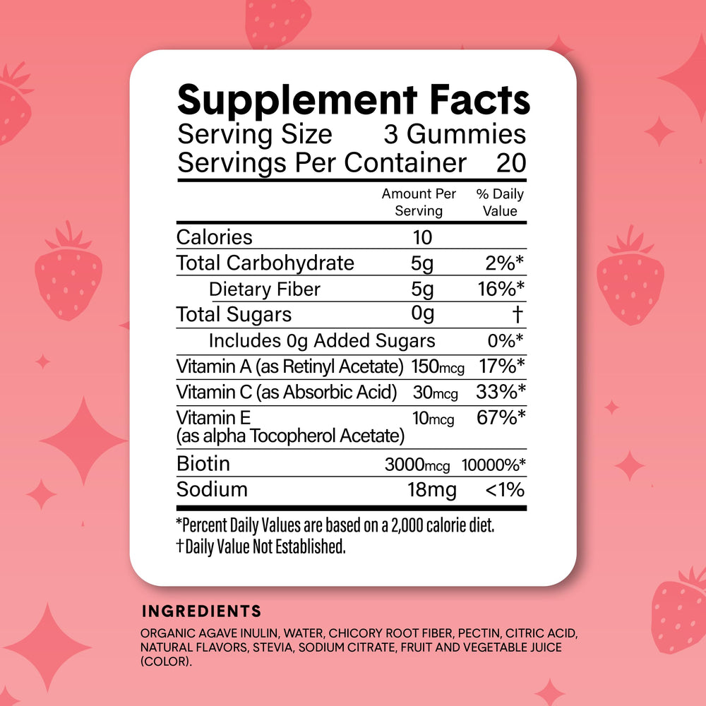 Serving suggestion with gummies on a fruit surface.